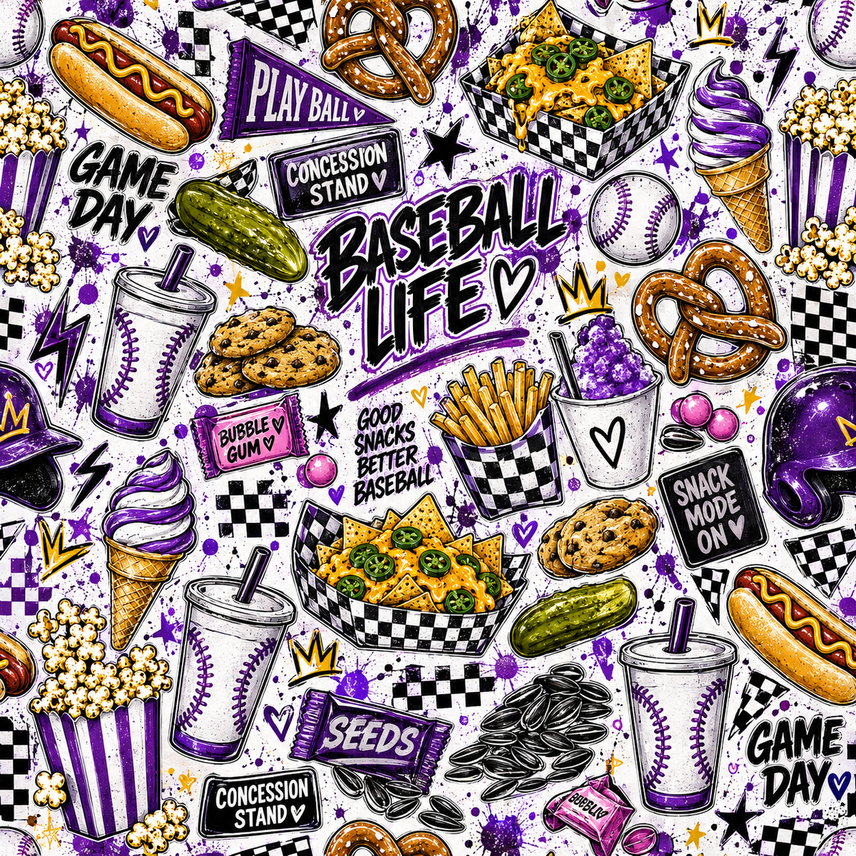 Mambas Baseball Life Pattern fundraiser blanket