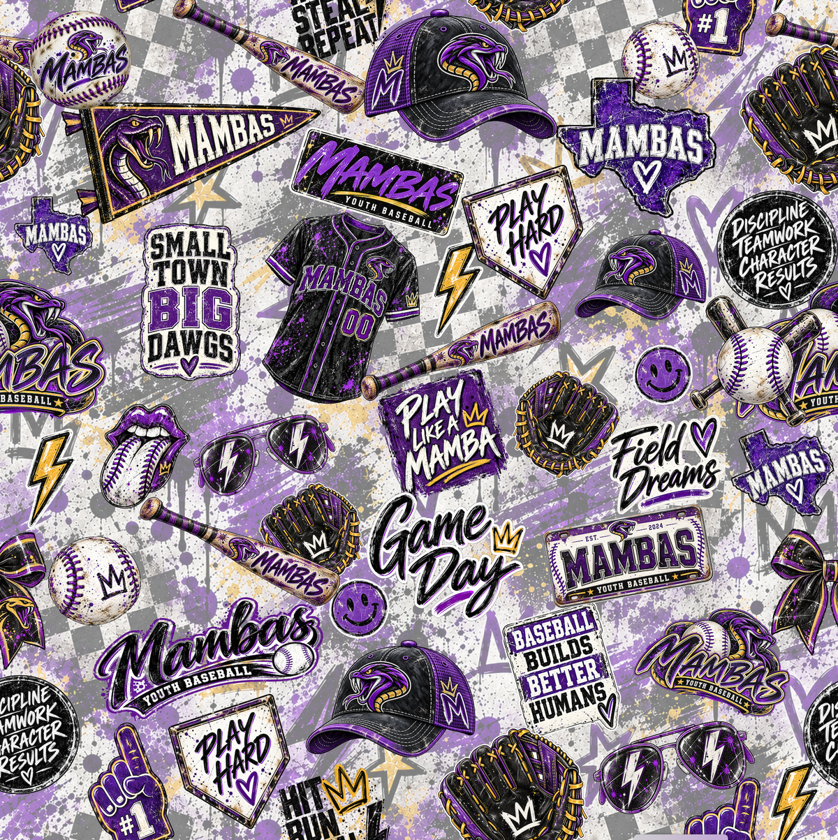 Mambas Sticker Pattern fundraiser blanket