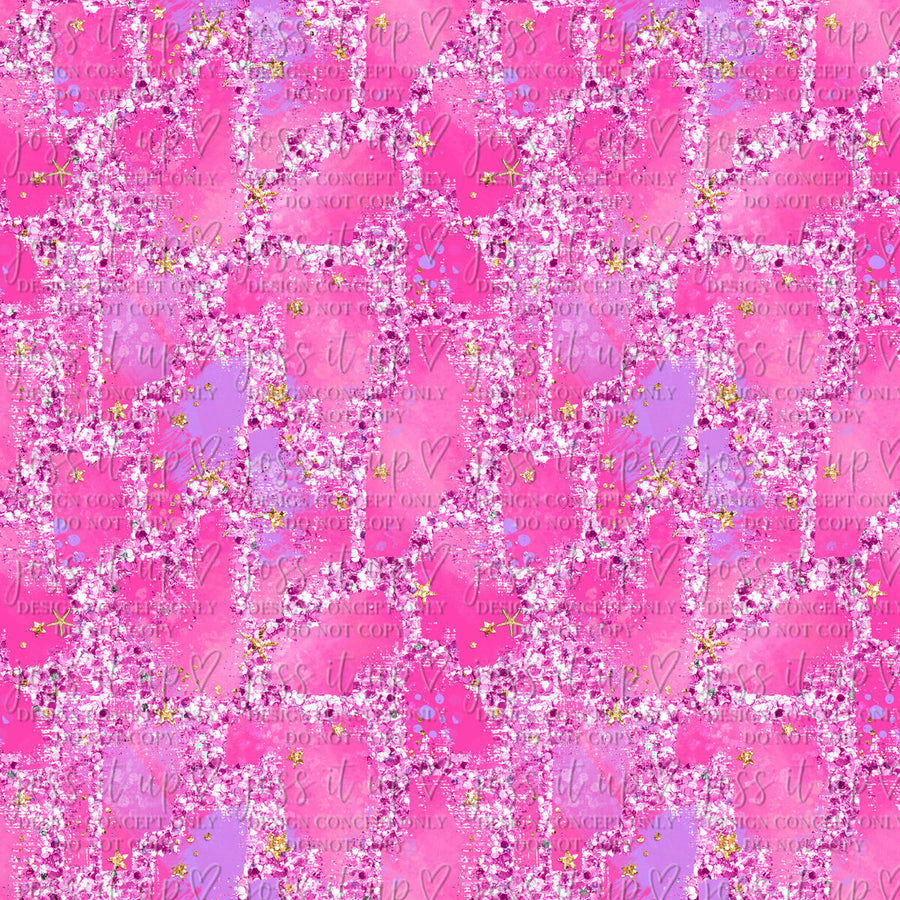Pink Lilac Glitter Brushstrokes