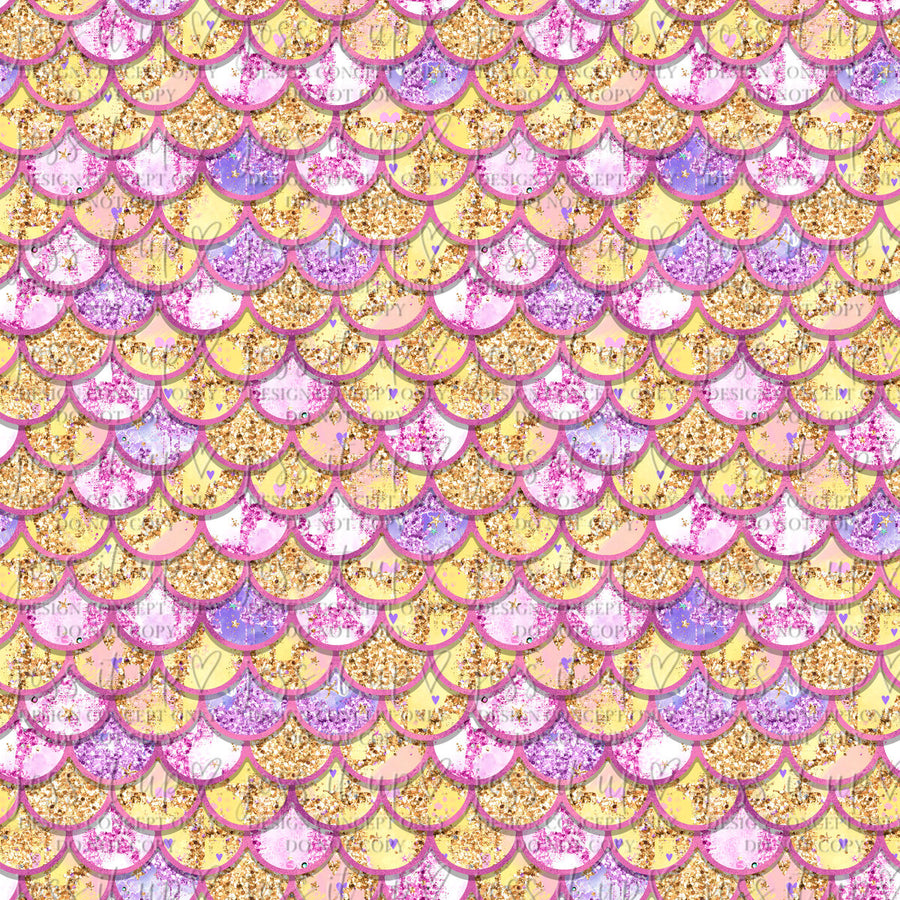 Pastel Gold Mermaid Scales