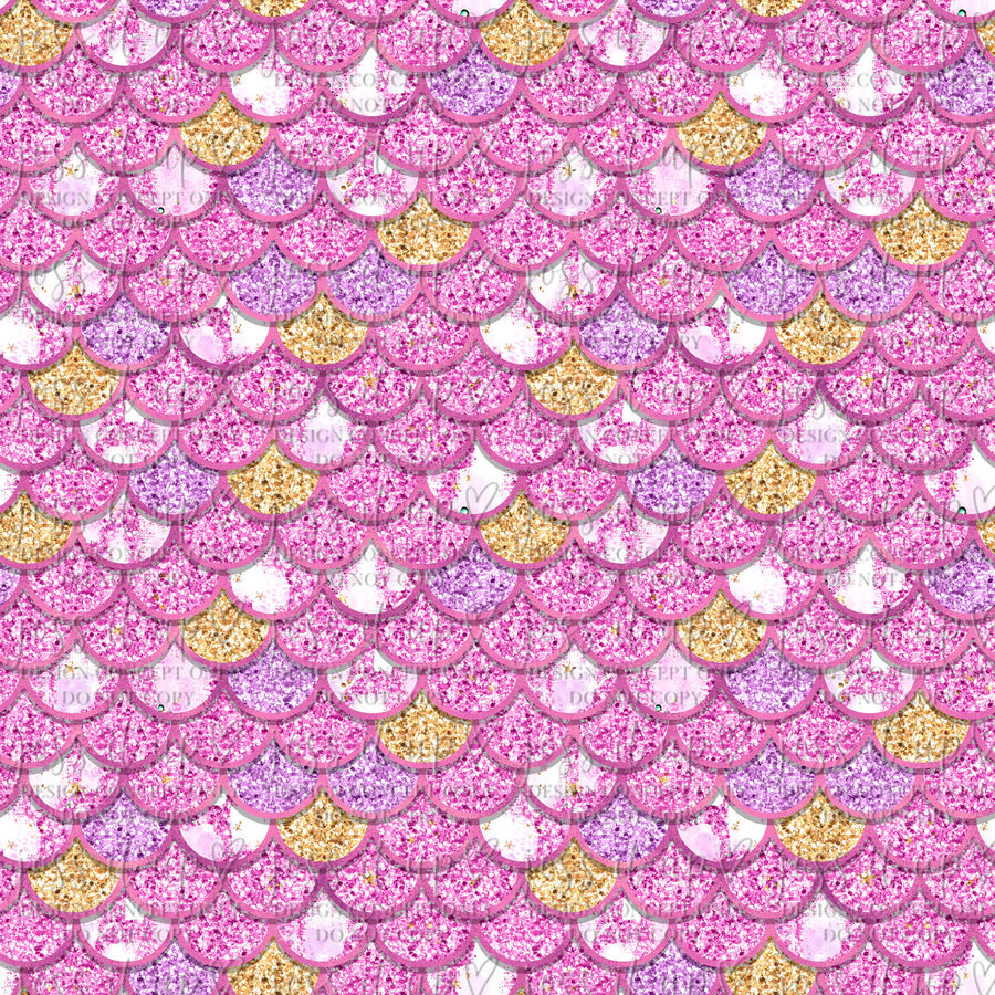 Pink Purple Gold Mermaid Scales