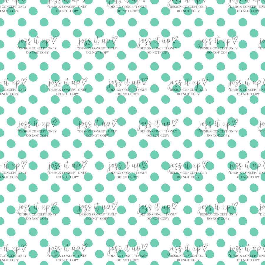 Mint Polka Dots