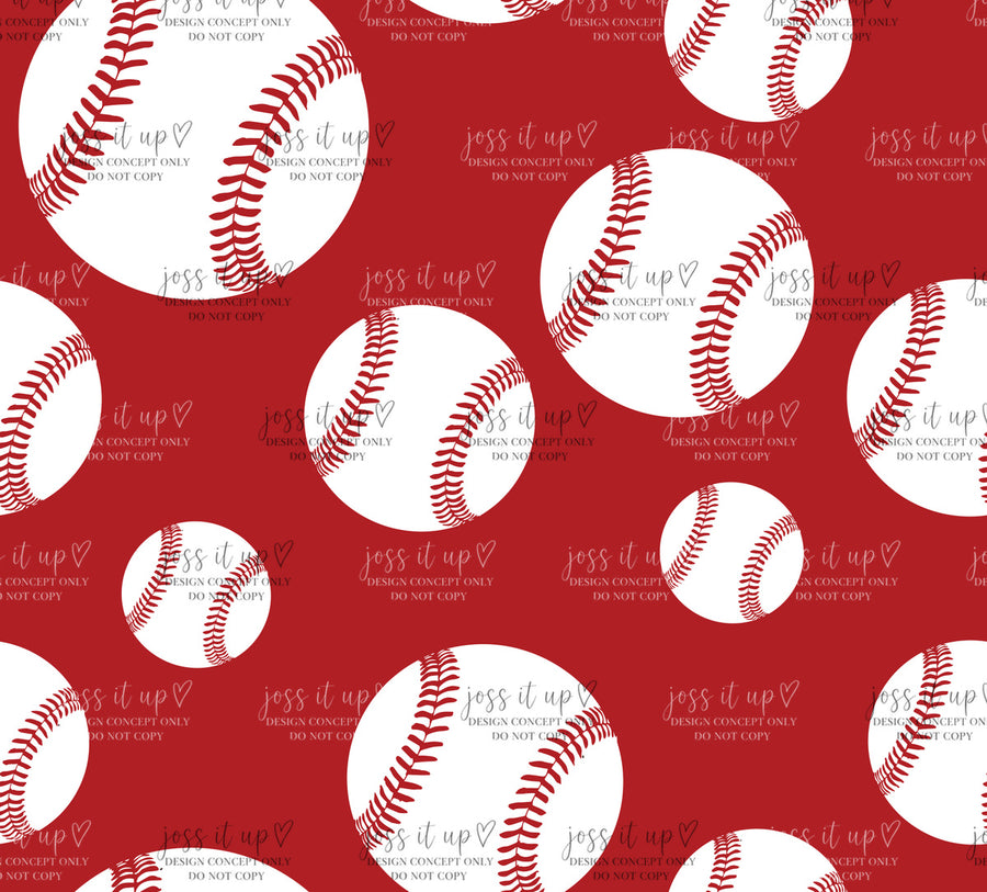 Red Baseball Pattern