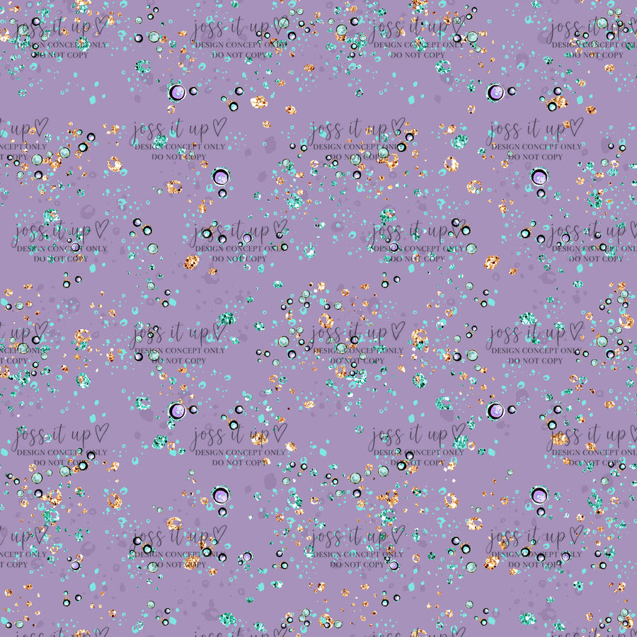 Lavender Aqua Glitter Speckles