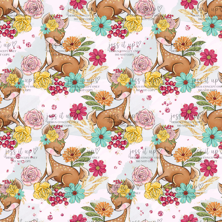Floral Deer Pattern
