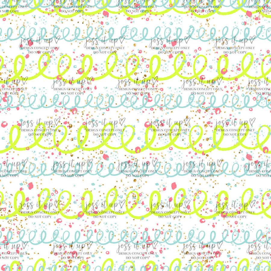 Multicolor Loops White