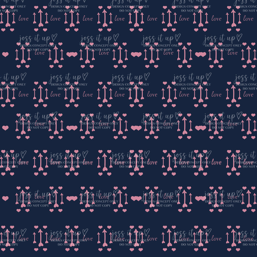 Navy Pink Love Arrows