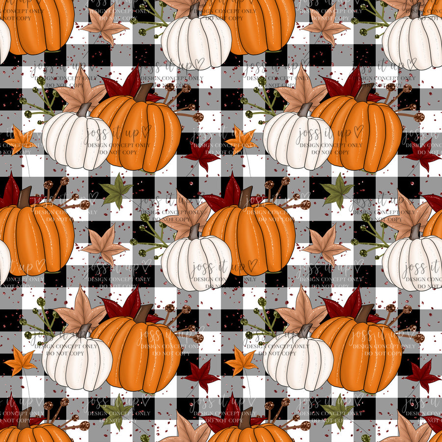 Black Gingham Pumpkins