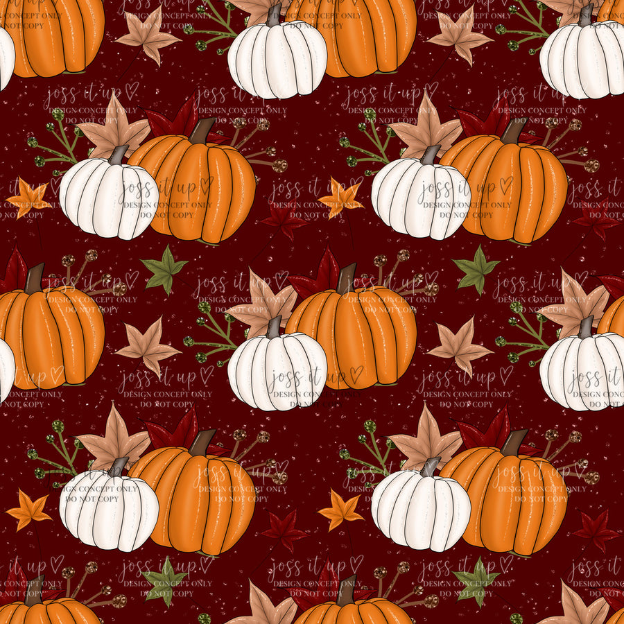 Burgundy Autumn Pumpkins