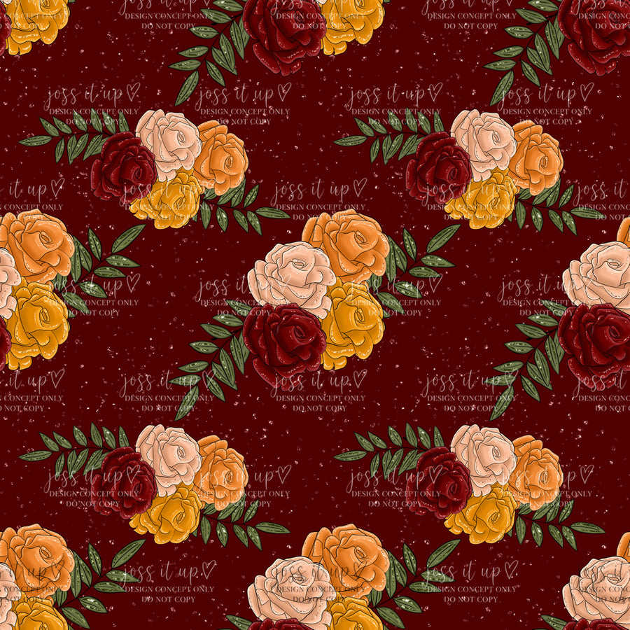 Burgundy Autumn Rose Bouquets