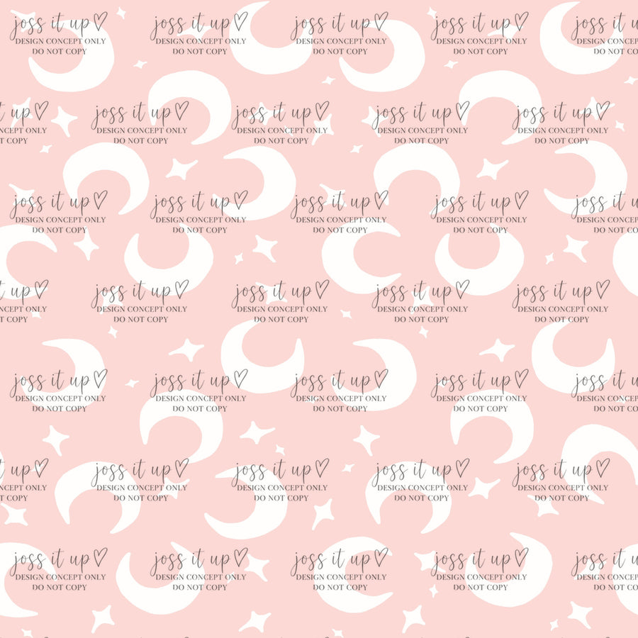 Cream Moons on Blush Pink