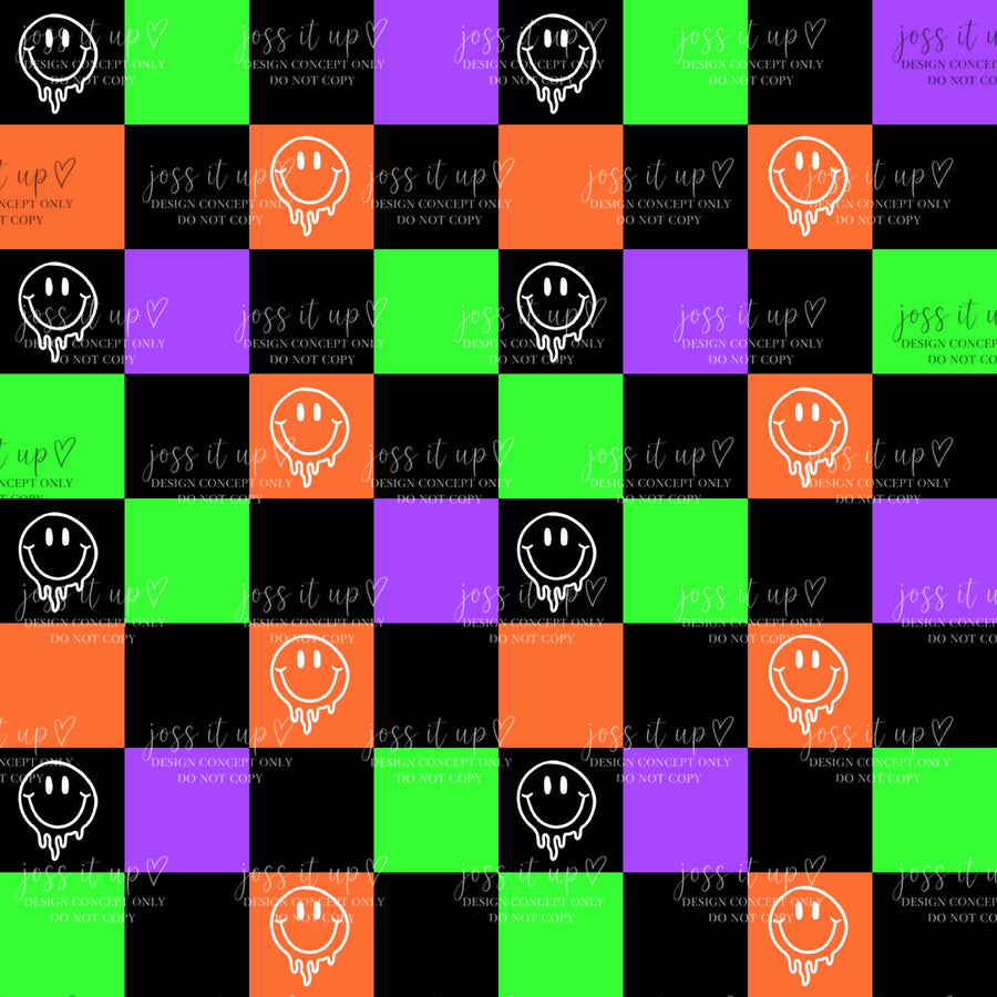 Halloween Checkerboard Smiles