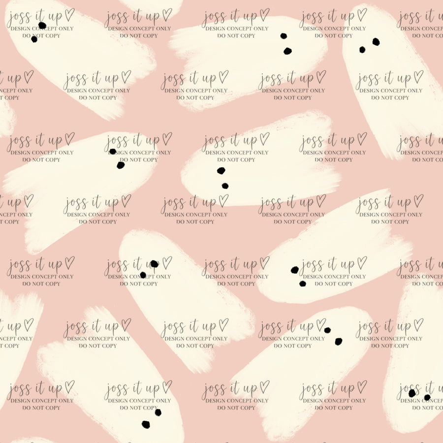 Watercolor Ghosts on Pink