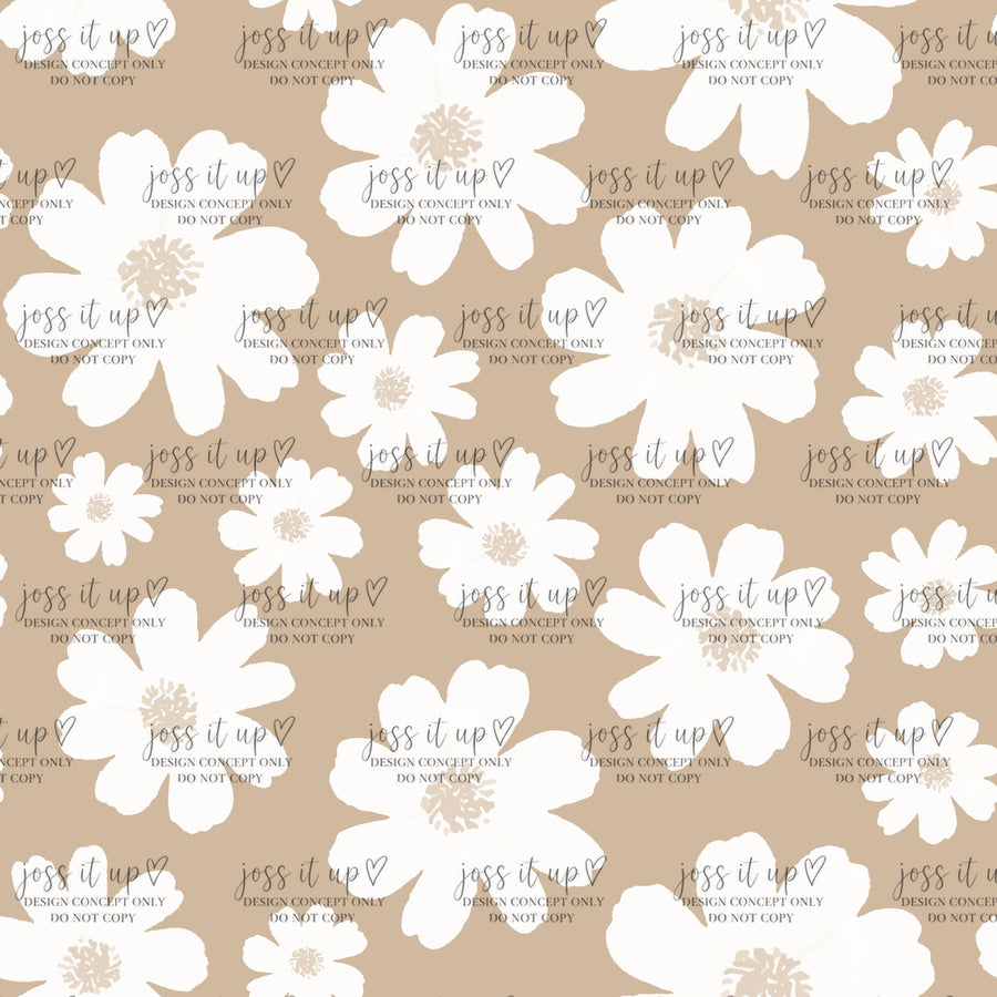 Daisies on Tan
