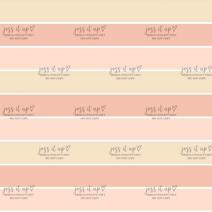 Peach Cream Horizontal Stripes