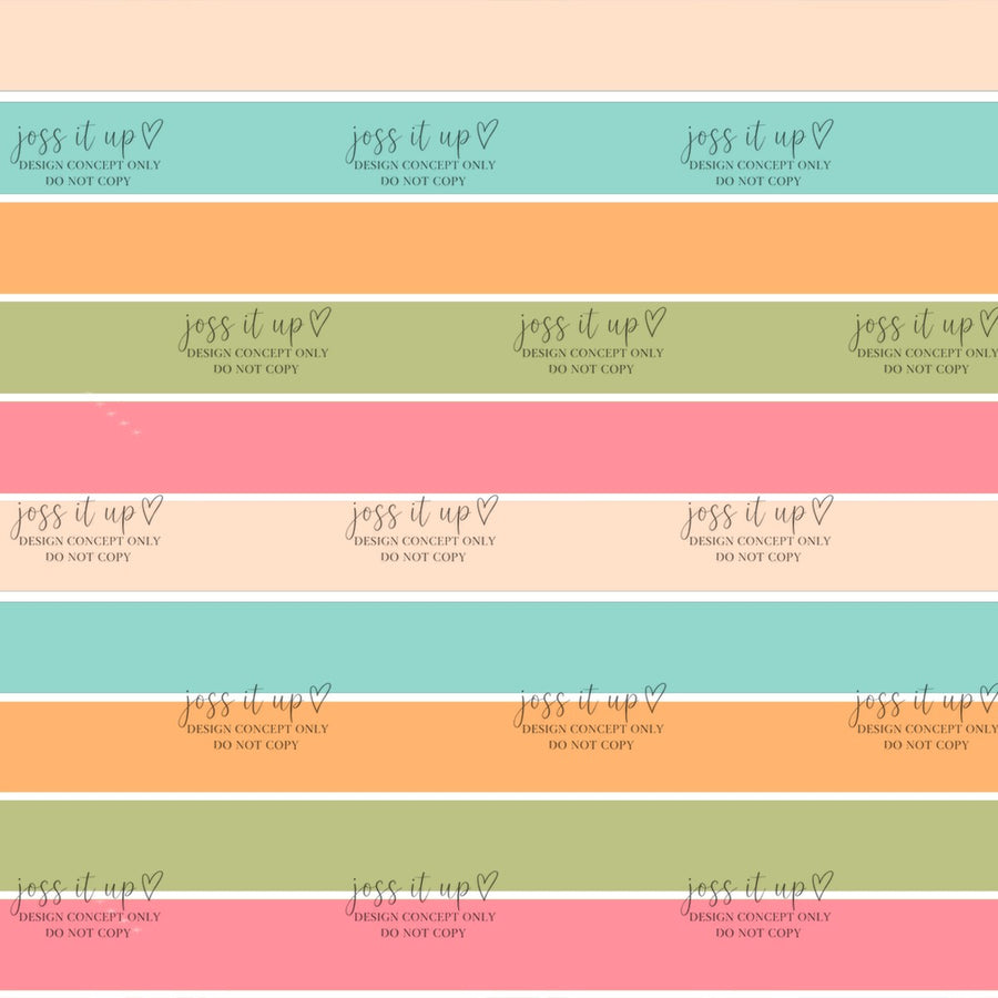 Pastel Coastal Horizontal Stripes
