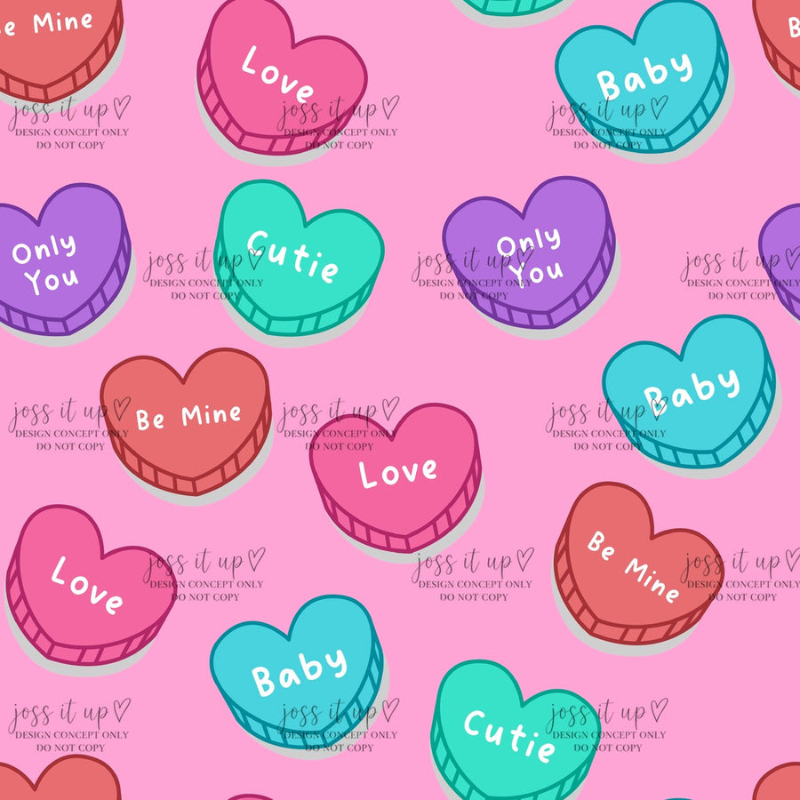 Convo Hearts On Pink