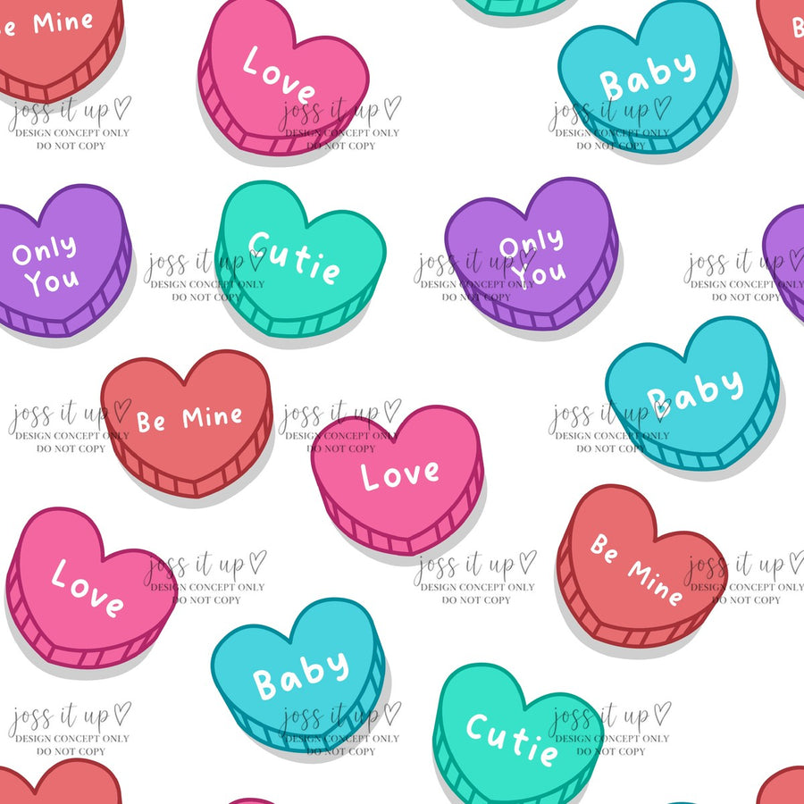Convo Hearts On White