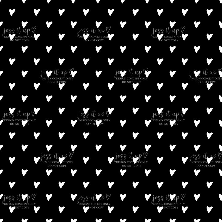 R25 LOVE DOODLES Hearts Black