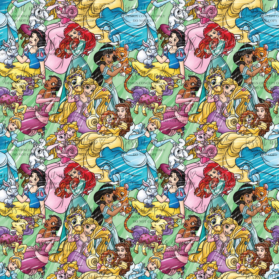 Fairytale Princesses and Pets - Mini Motifs