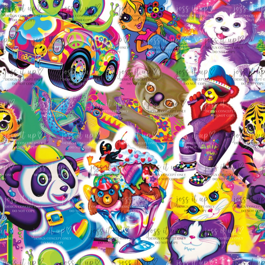 Neon Rainbow Animal Friends - Bold Motifs