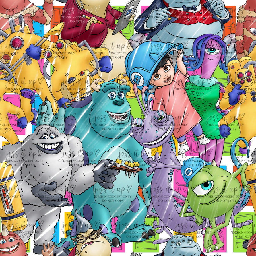 Colorful Monster Doorway Collage