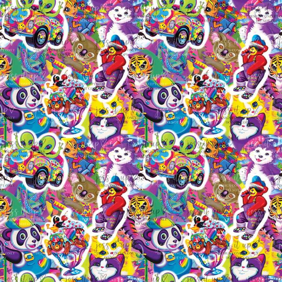 Neon Rainbow Animal Friends - Mini Motifs