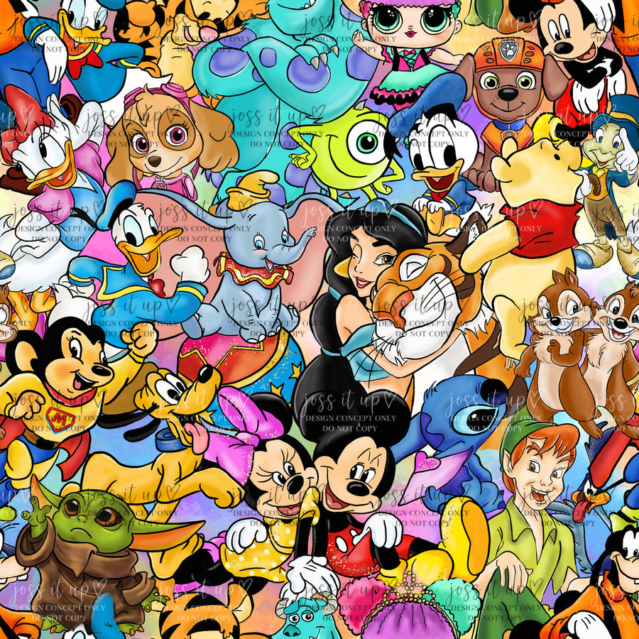 Colorful Cartoon Friends - Bold Motifs