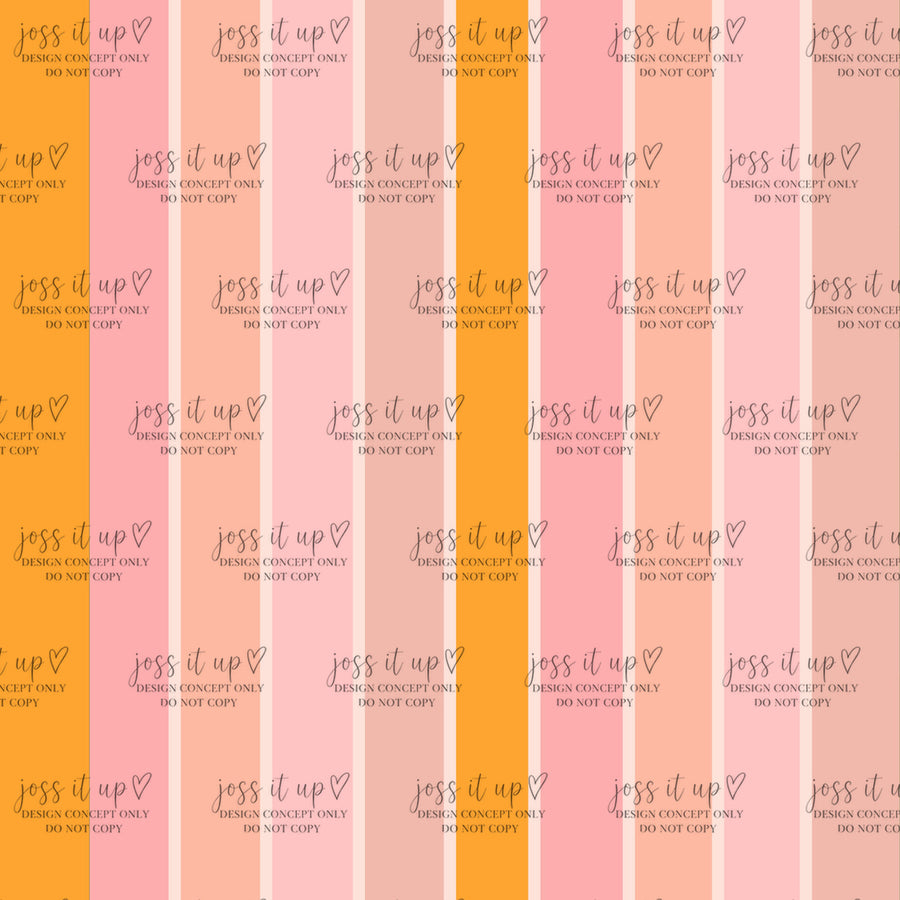 Peach Tonal Vertical Stripes