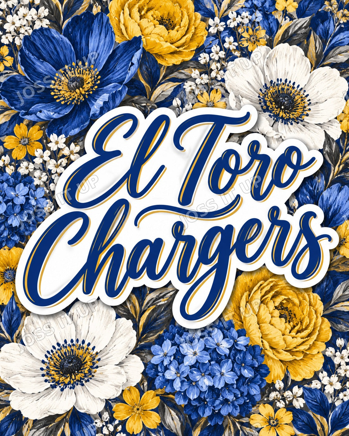 El Toro Chargers Floral Home Team Blanket design