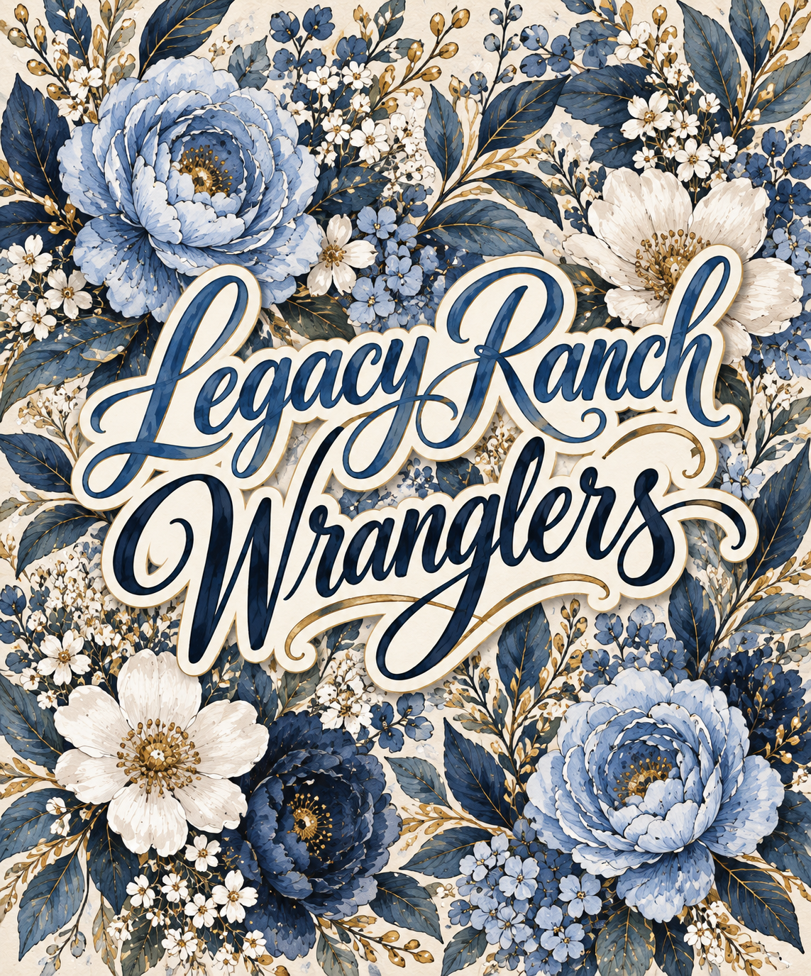 Legacy Ranch Wranglers Floral Home Team Blanket artwork