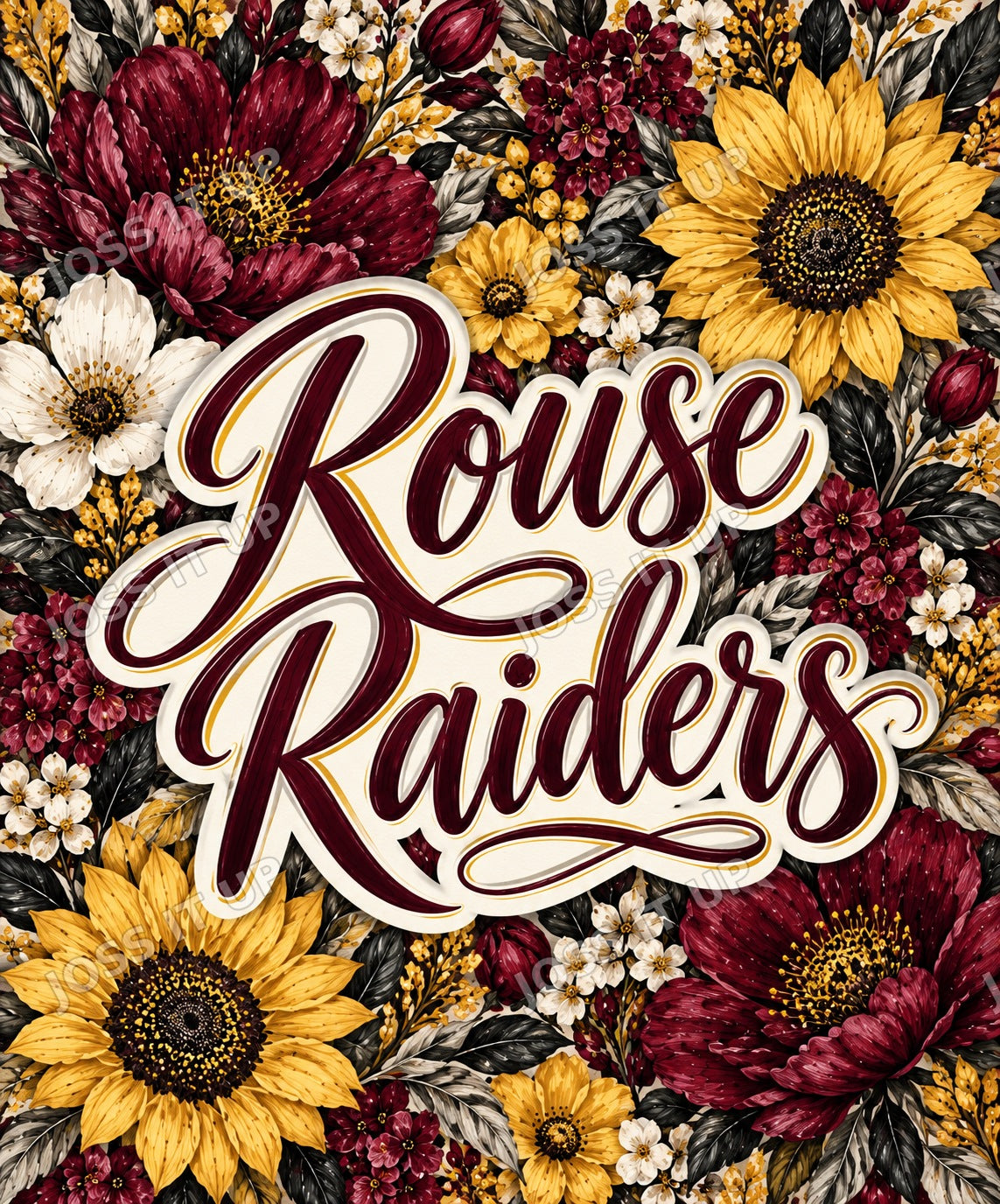 Rouse Raiders Floral Home Team Blanket design