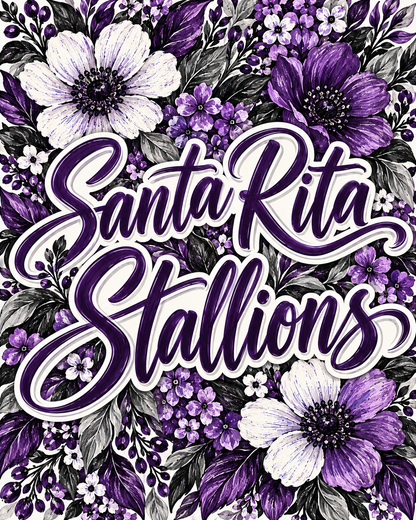 Santa Rita Stallions Floral Home Team Blanket artwork