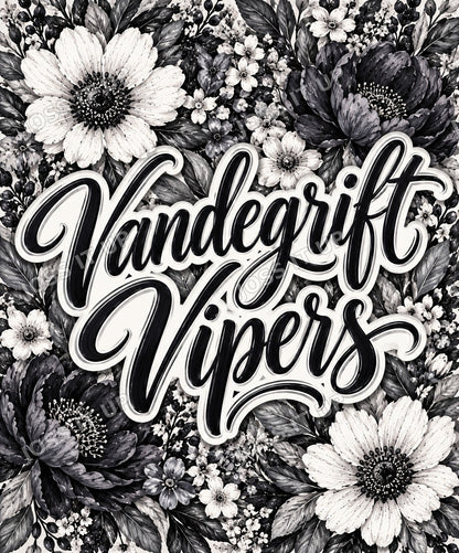 Vandegrift Vipers Floral Home Team Blanket design